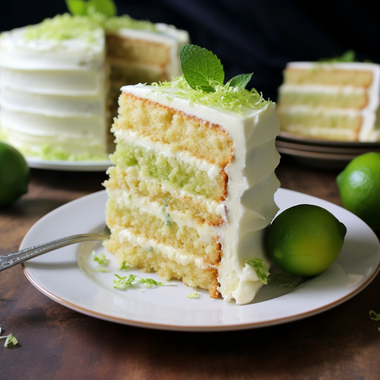 Indulge in the Delightful 3-Layer Key Lime Cake with Cream Cheese Icing
